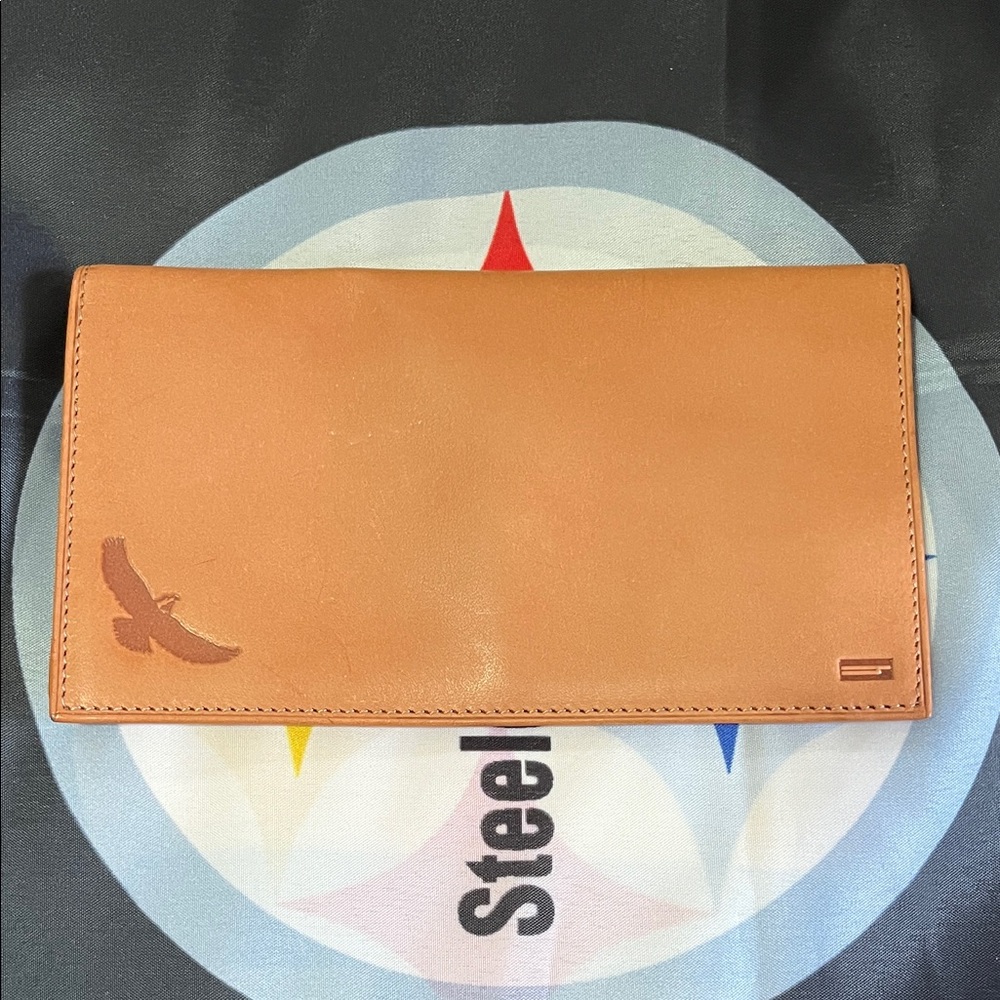 Elegant Tan Leather Men's Clutch